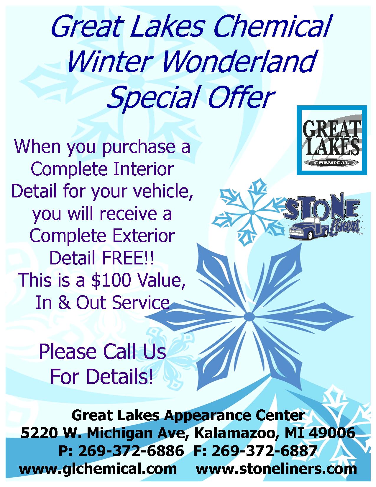 Winter Special Great Lakes Chemical Auto Appearance Specialists