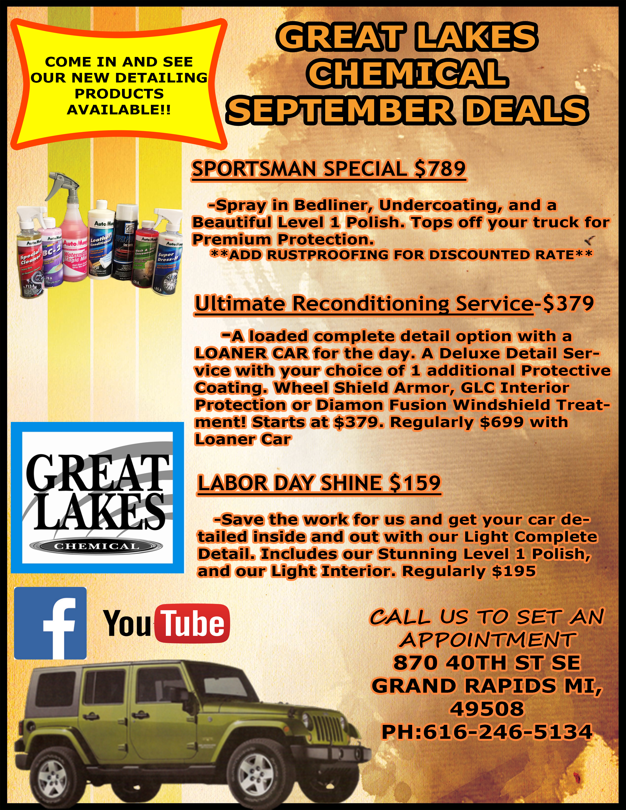 September Flyer Great Lakes Chemical Auto Earance Specialists September Flyer
